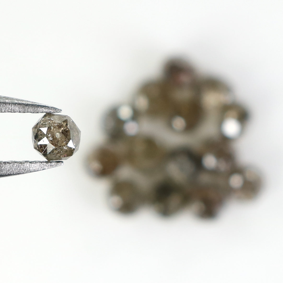 2.29 CT Natural Loose Bead Shape Diamond Brown Color Bead Cut Diamond 2.50 MM Natural Loose Brown Color Diamond Bead Rose Cut Diamond LQ1735