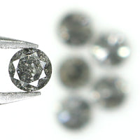 Natural Loose Round Salt And Pepper Diamond Black Grey Color 0.81 CT 3.10 MM Round Brilliant Cut Diamond KDL1395