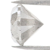Natural Loose Round Brilliant Cut Diamond Milky Grey Color 1.36 CT 6.40 MM Round Shape Rose Cut Diamond L7877