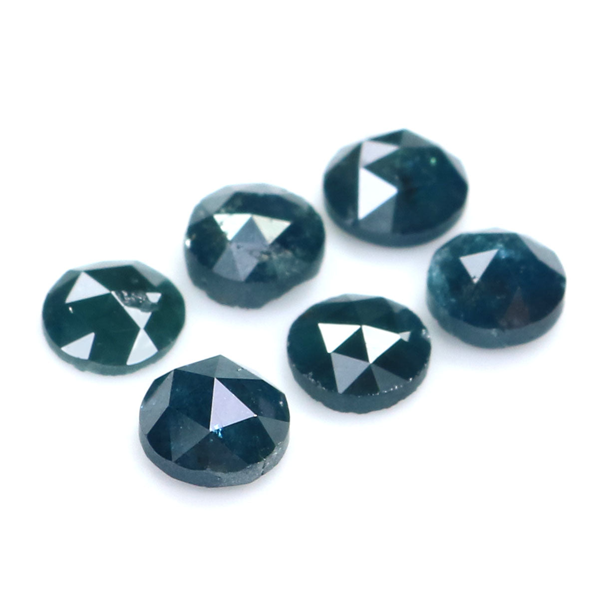 2.38 CT Natural Loose Round Rose Cut Diamond Blue Color Round Shape Diamond 4.35 MM Natural Loose Blue Color Round Rose Cut Diamond LQ2425