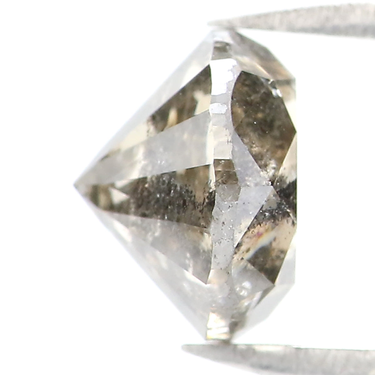 1.48 CT Natural Loose Round Shape Diamond Salt And Pepper Round Cut Diamond 6.70 MM Natural Loose Diamond Round Brilliant Cut Diamond LQ8699
