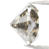 Natural Loose Round Salt And Pepper Diamond Black Grey Color 1.48 CT 6.70 MM Round Brilliant Cut Diamond L8699