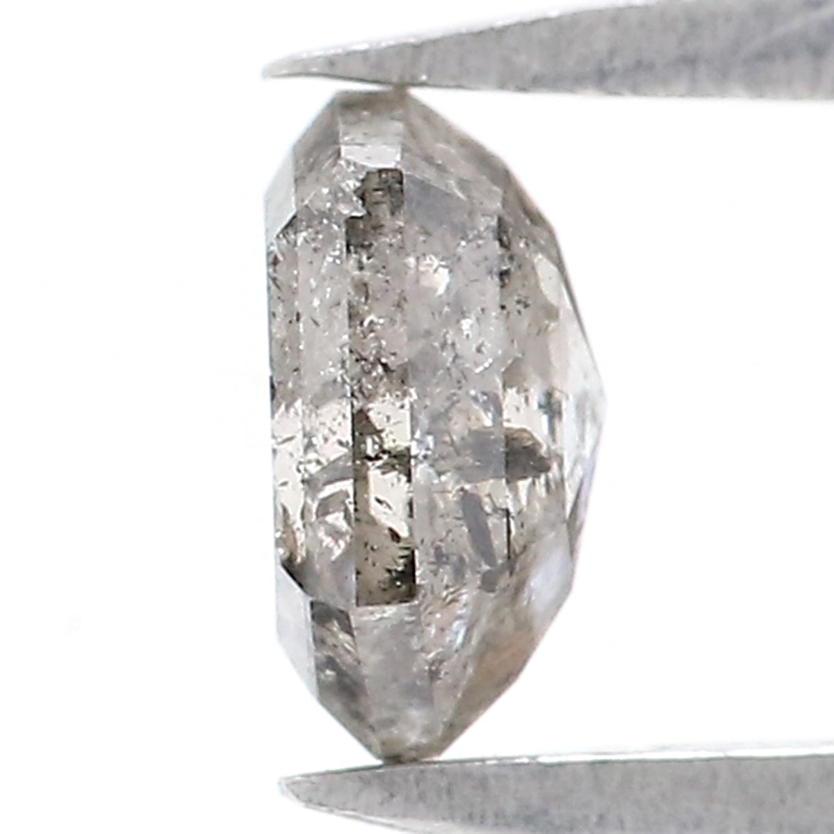 0.41 CT Natural Loose Hexagon Shape Diamond Salt And Pepper Hexagon Diamond 4.90 MM Natural Black Grey Color Hexagon Rose Cut Diamond KQ2586