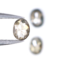 Natural Loose Oval Salt And Pepper Diamond Brown Color 0.72 CT 4.35 MM Oval Rose Cut Shape Diamond L592
