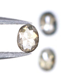 Natural Loose Oval Salt And Pepper Diamond Brown Color 0.72 CT 4.35 MM Oval Rose Cut Shape Diamond L592