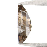 Natural Loose Shield Diamond Yellow Black Color 0.84 CT 6.90 MM Shield Shape Rose Cut Diamond L7387