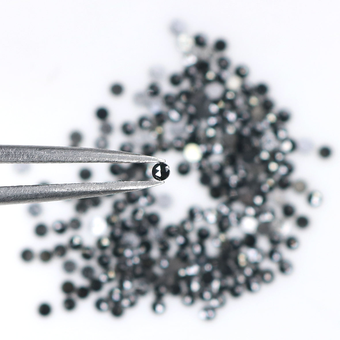 3.09 CT Natural Loose Round Rose Cut Diamond Black Color Round Shape Diamond 1.60 MM Natural Loose Black Color Round Rose Cut Diamond LQ1885