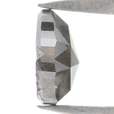 Natural Loose Pear Salt And Pepper Diamond Black Grey Color 0.48 CT 5.35 MM Pear Shape Rose Cut Diamond L7879