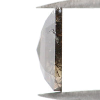 Natural Loose Radiant Salt And Pepper Diamond Black Grey Color 1.08 CT 7.10 MM Radiant Shape Rose Cut Diamond L7439