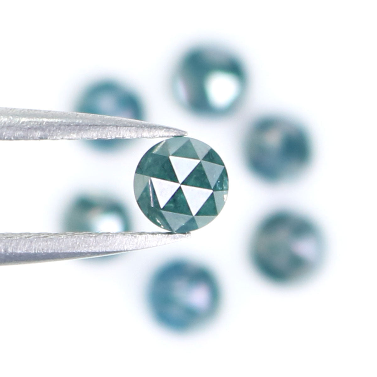 2.01 CT Natural Loose Round Rose Cut Diamond Blue Color Round Shape Diamond 3.90 MM Natural Blue Color Diamond Round Rose Cut Diamond LQ2422