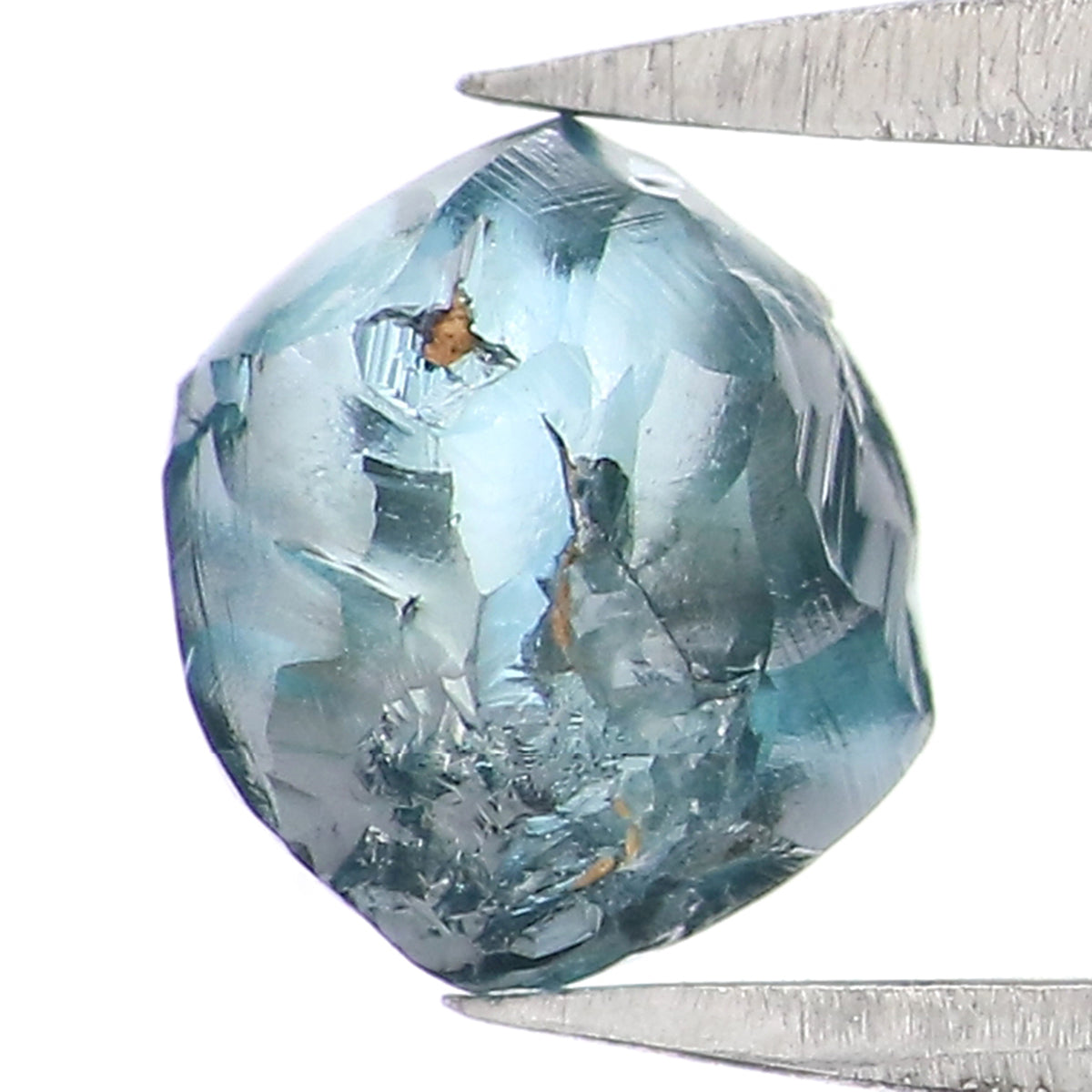 1.36 CT Natural Loose Rough Shape Diamond Blue Color Rough Cut Diamond 6.30 MM Natural Loose Blue Diamond Rough Irregular Cut Diamond QL2343