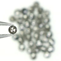 Natural Loose Round Rose Cut Salt And Pepper Diamond Black Grey Color 1.17 CT 1.80 MM Rose Cut Shape Diamond L1420