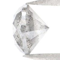 Natural Loose Round Salt And Pepper Diamond Black Grey Color 1.07 CT 6.00 MM Round Brilliant Cut Diamond L9106