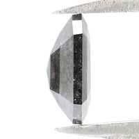 Natural Loose Emerald Salt And Pepper Diamond Black Grey Color 0.92 CT 6.35 MM Emerald Shape Rose Cut Diamond KDK1648