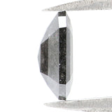Natural Loose Emerald Salt And Pepper Diamond Black Grey Color 0.92 CT 6.35 MM Emerald Shape Rose Cut Diamond KDK1648