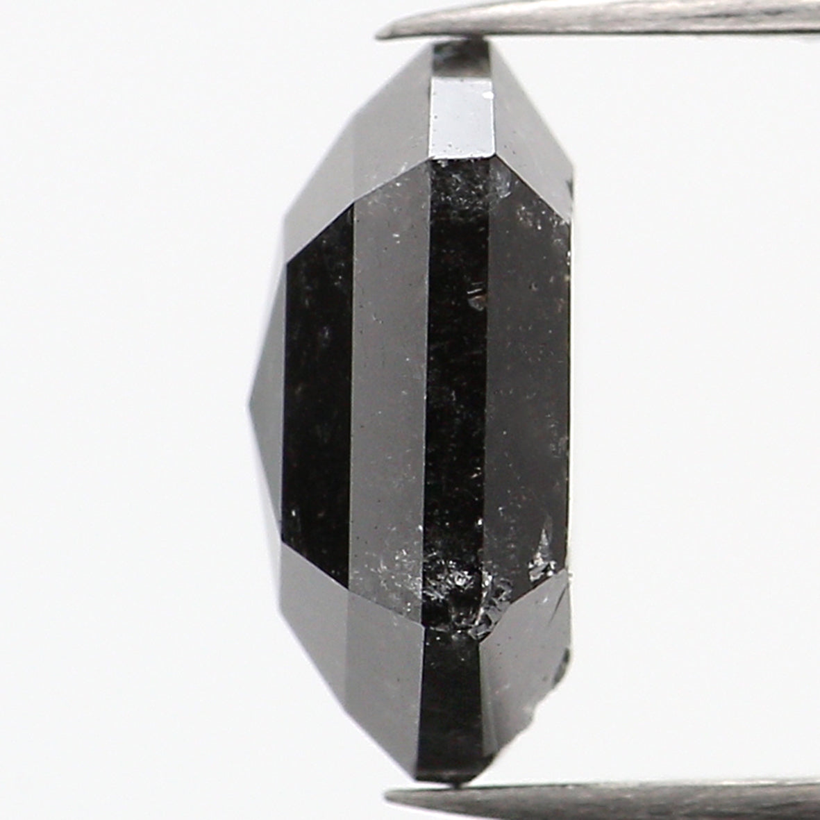 1.55 CT Natural Loose Hexagon Shape Diamond Salt And Pepper Hexagon Diamond 8.00 MM Black Grey Color Hexagon Shape Rose Cut Diamond QL734