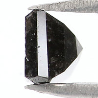 Natural Loose Shield Salt And Pepper Diamond Black Color 0.67 CT 6.00 MM Shield Shape Rose Cut Diamond L6534