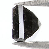 Natural Loose Shield Salt And Pepper Diamond Black Color 0.67 CT 6.00 MM Shield Shape Rose Cut Diamond L6534
