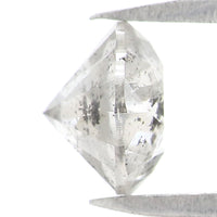 Natural Loose Round Salt And Pepper Diamond Grey Color 1.03 CT 6.07 MM Round Brilliant Cut Diamond L2572