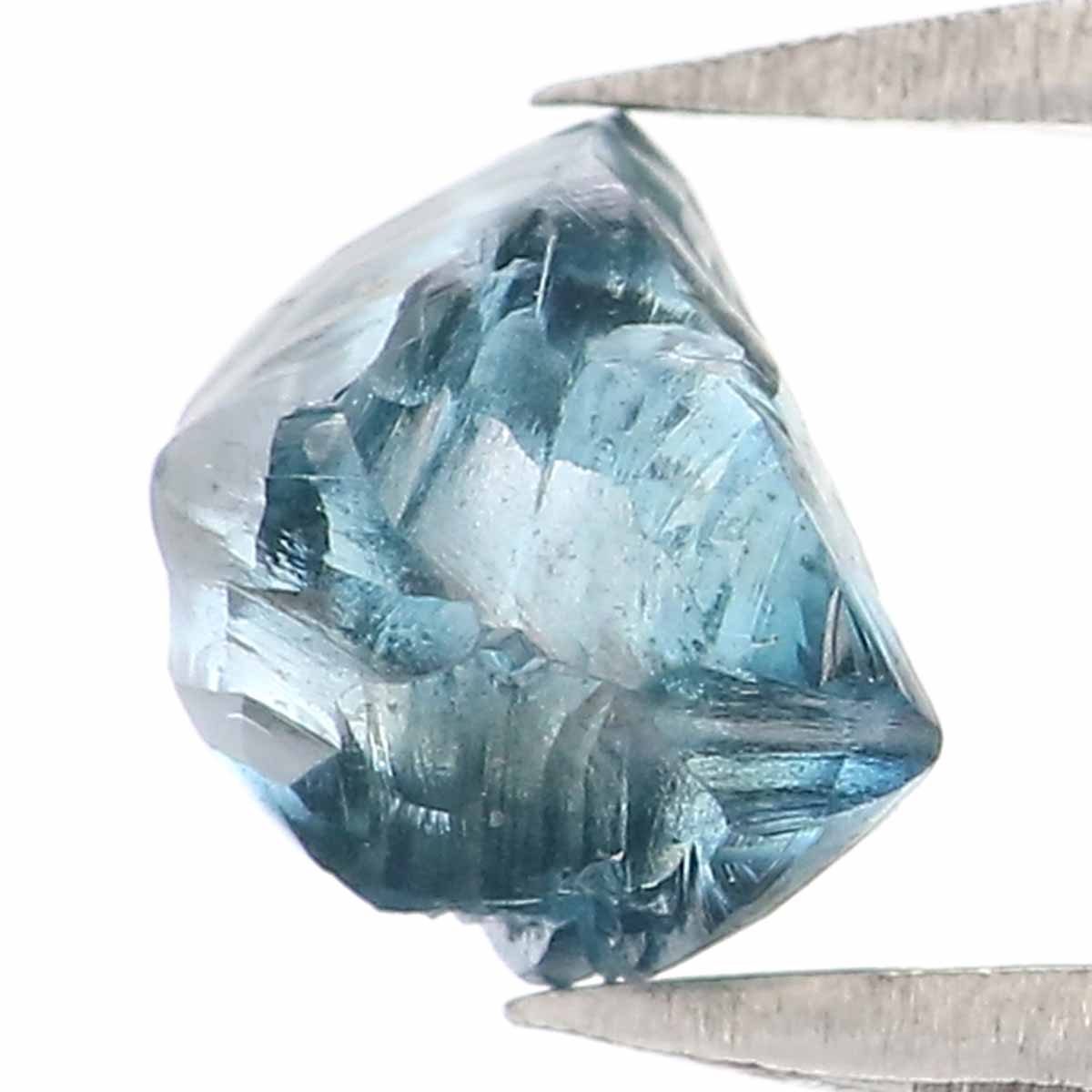 0.98 CT Natural Loose Rough Shape Diamond Blue Color Rough Cut Diamond 5.55 MM Natural Loose Blue Color Rough Irregular Cut Diamond QLB2356