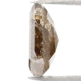 Natural Loose Emerald Diamond Brown Color 1.66 CT 7.90 MM Emerald Shape Rose Cut Diamond L7671