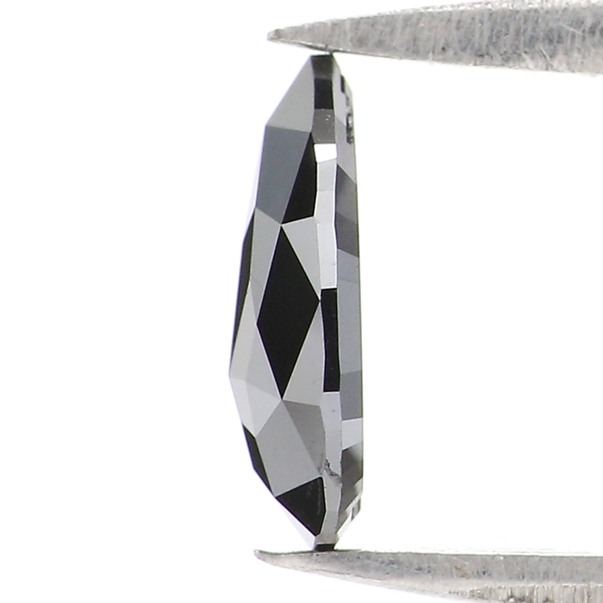 0.63 Ct Natural Loose Pear Shape Diamond Black Color Pear Cut Diamond 7.65 MM Natural Loose Black Color Diamond Pear Rose Cut Diamond KQ2623