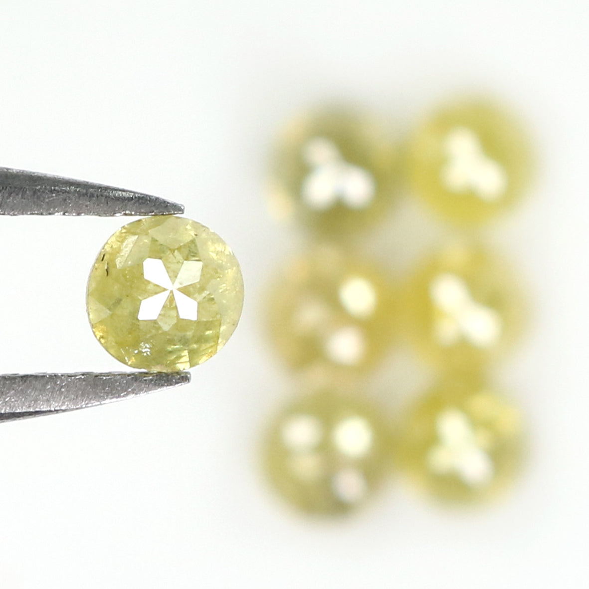 1.42 CT Natural Loose Round Rose Cut Diamond Yellow Color Round Shape Diamond 3.30 MM Natural Yellow Color Round Rose Cut Diamond LQ1740