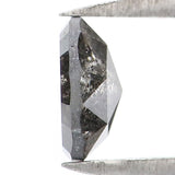 Natural Loose Rose Cut Salt And Pepper Diamond Black Grey Color 0.51 CT 5.20 MM Round Rose Cut Shape Diamond L5981