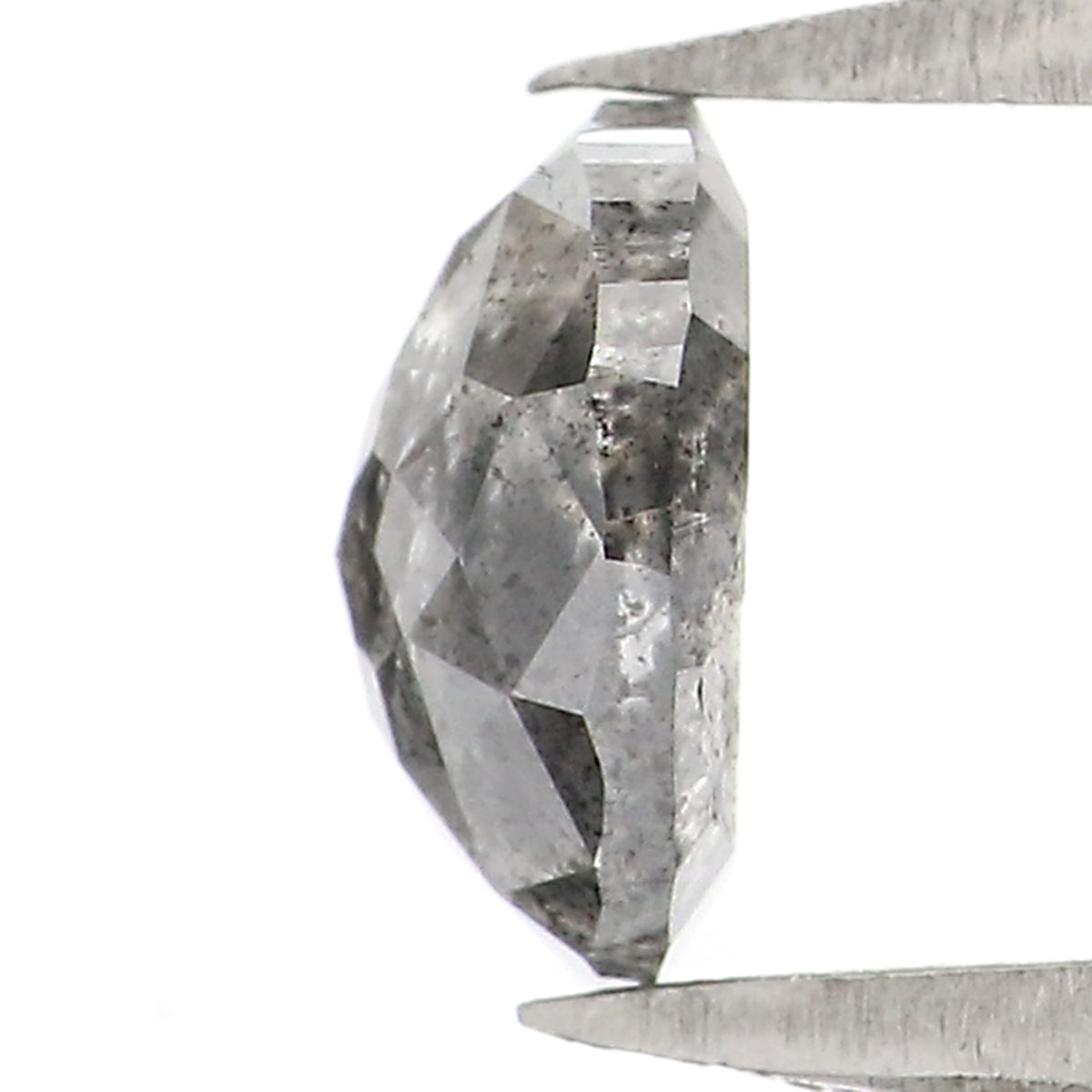 0.92 CT Natural Loose Round Rose Cut Diamond Salt And Pepper Round Diamond 6.20 MM Natural Loose Black Grey Color Rose Cut Diamond LQ2759