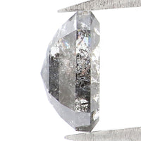 Natural Loose Emerald Salt And Pepper Diamond Black Grey Color 0.92 CT 6.20 MM Emerald Shape Rose Cut Diamond L1951