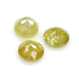 Natural Loose Rose Cut Yellow Grey Diamond Color 1.28 CT 4.20 MM Round Rose Cut Shape Diamond L6198