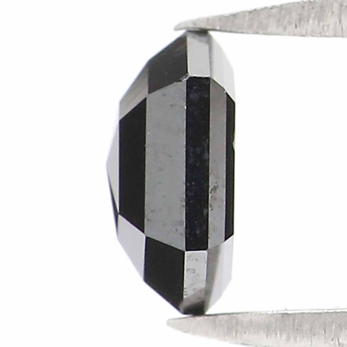 0.49 CT Natural Loose Hexagon Shape Diamond Black Color Hexagon Diamond 5.30 MM Natural Loose Black Color Hexagon Rose Cut Diamond KQ2646