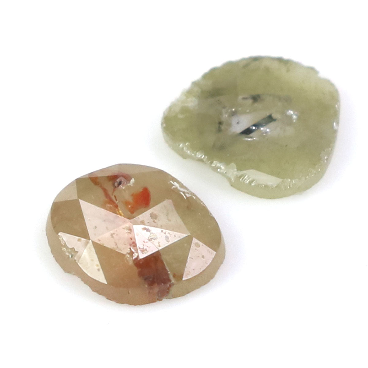 0.96 CT Natural Loose Slice Shape Diamond Brown Color Slice Cut Diamond 6.10 MM Natural Loose Grey Color Slice Irregular Cut Diamond LQ2240