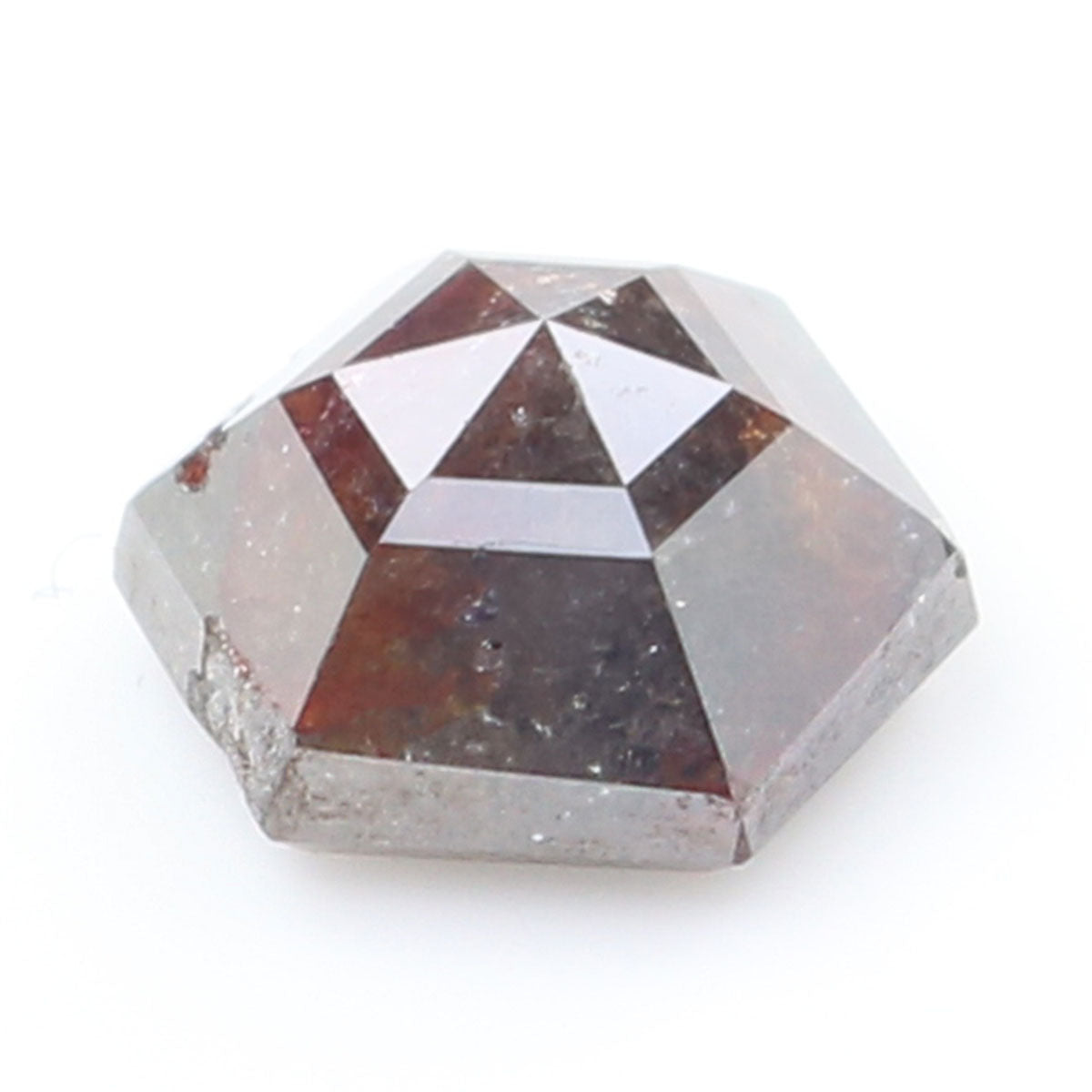 1.40 CT Natural Loose Hexagon Shape Diamond Brown Color Hexagon Cut Diamond 6.40 MM Natural Brown Diamond Hexagon Rose Cut Diamond LQ7203