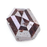 Natural Loose Hexagon Brown Color Diamond 1.87 CT 7.20 MM Hexagon Shape Rose Cut Diamond L6689