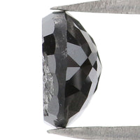 Natural Loose Round Rose Cut Black Color Diamond 1.57 CT 7.00 MM Rose Cut Shape Diamond L6819