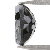 Natural Loose Round Rose Cut Black Color Diamond 1.57 CT 7.00 MM Rose Cut Shape Diamond L6819