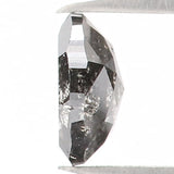 Natural Loose Oval Salt And Pepper Diamond Black Grey Color 0.37 CT 5.00 MM Oval Shape Rose Cut Diamond L1185