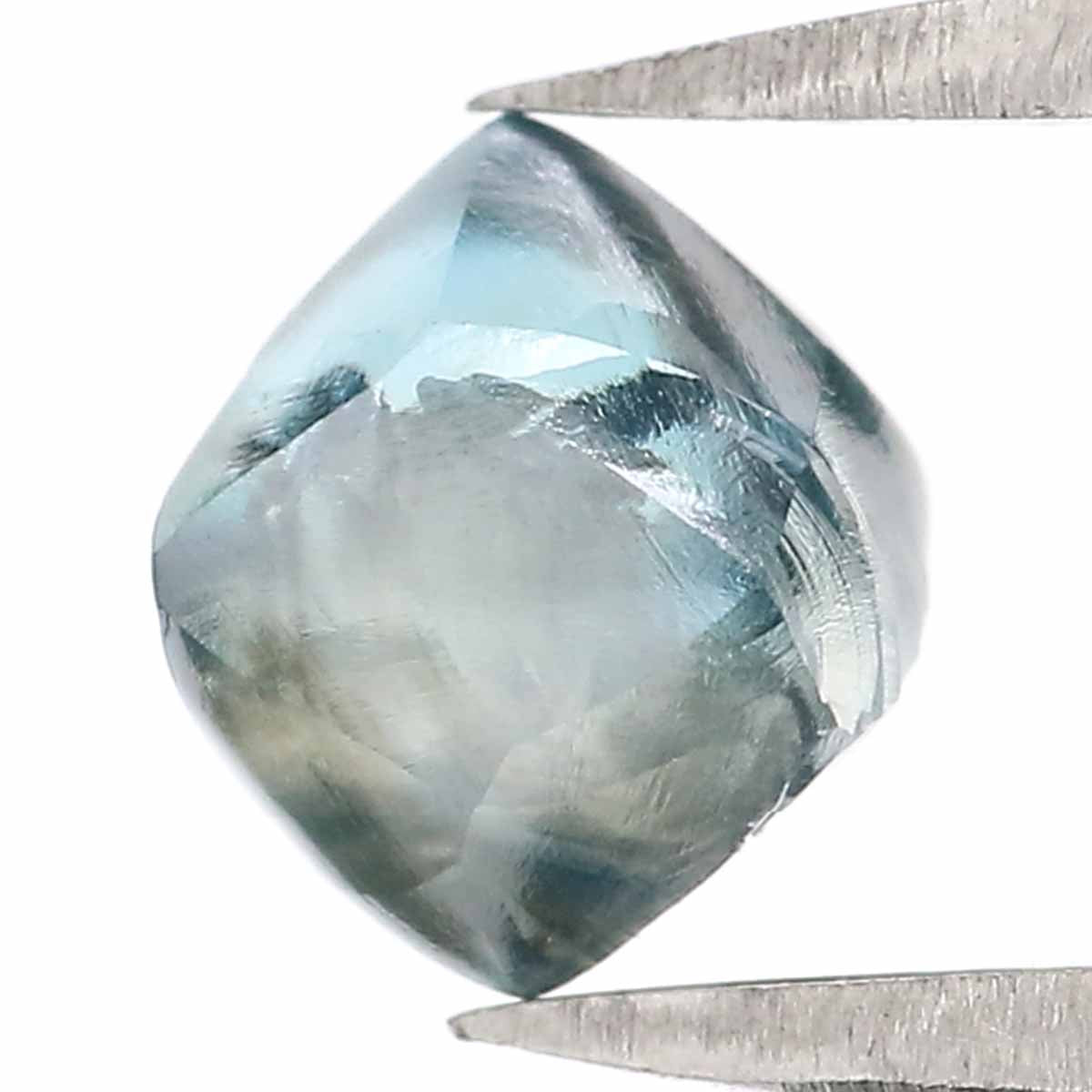 Natural Loose Crystal Rough Blue Color Diamond 1.35 CT 6.40 MM Rough Irregular Cut Diamond KDL2350