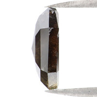 Natural Loose Hexagon Green Black Color Diamond 1.49 CT 9.80 MM Hexagon Shape Rose Cut Diamond KR1872