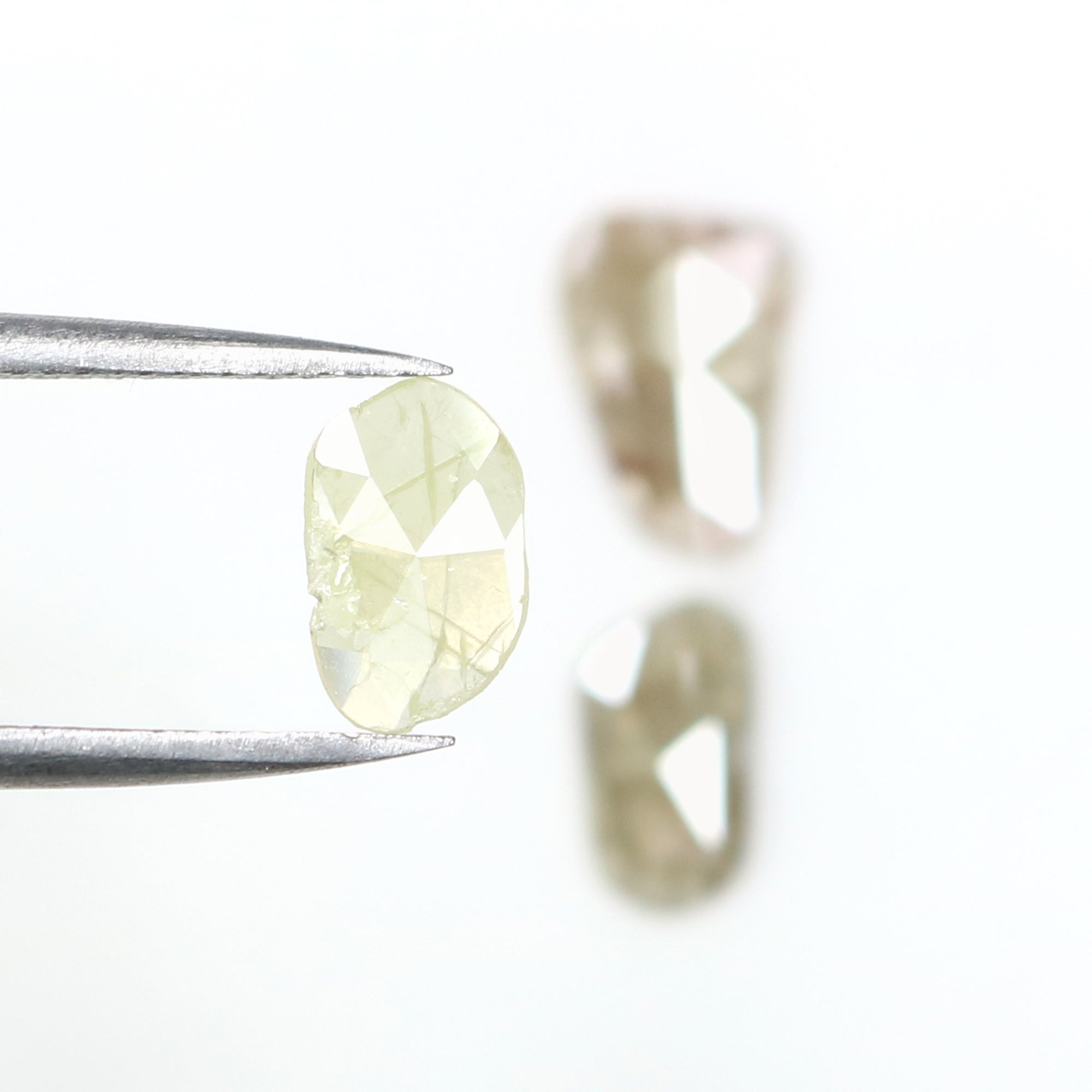 1.87 CT Natural Loose Slice Shape Diamond Brown Color Slice Cut Diamond 9.70 MM Natural Loose Grey Color Slice Irregular Cut Diamond LQ2636