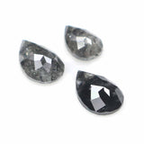 Natural Loose Pear Diamond, Salt And Pepper Pear Diamond, Natural Loose Diamond, Pear Rose Cut Diamond, 0.48 CT Pear Cut Diamond KR2645