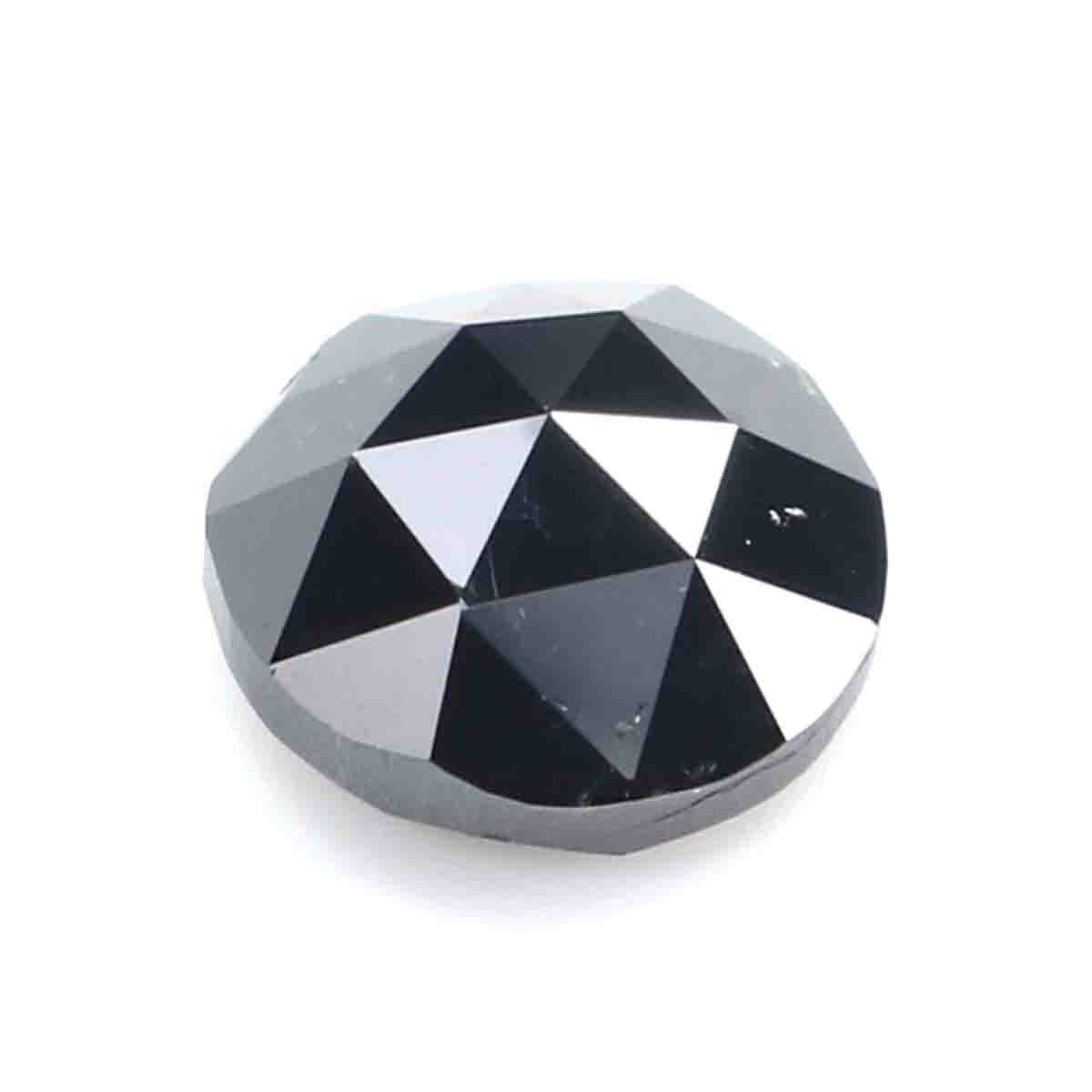 0.98 CT Natural Loose Round Rose Cut Diamond Black Color Round Shape Diamond 6.30 MM Natural Loose Black Color Round Rose Cut Diamond KQ1844