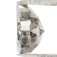 Natural Loose Pear Salt And Pepper Diamond Black Grey Color 0.64 CT 5.45 MM Pear Shape Rose Cut Diamond KR2409