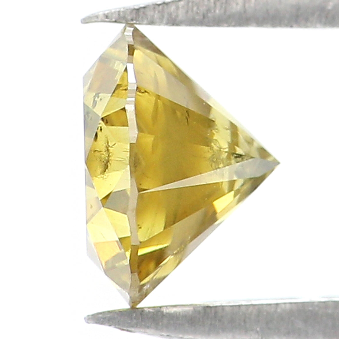 Natural Loose Round Diamond Yellow Greenish Color 0.77 CT 5.70 MM Round Brilliant Cut Diamond L6436