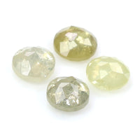 Natural Loose Rose Cut Yellow Grey Diamond Color 0.90 CT 3.50 MM Round Rose Cut Shape Diamond L5038