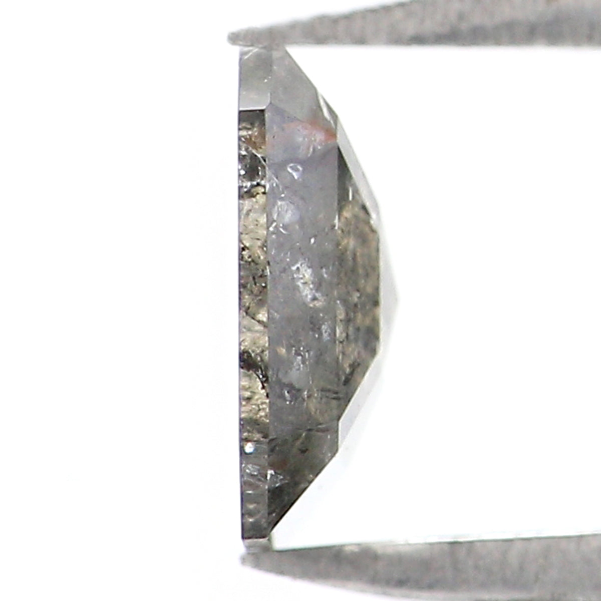 0.60 CT Natural Loose Radiant Shape Diamond Salt And Pepper Radiant Cut Diamond 6.00 MM Natural Black Grey Radiant Rose Cut Diamond LQ7457