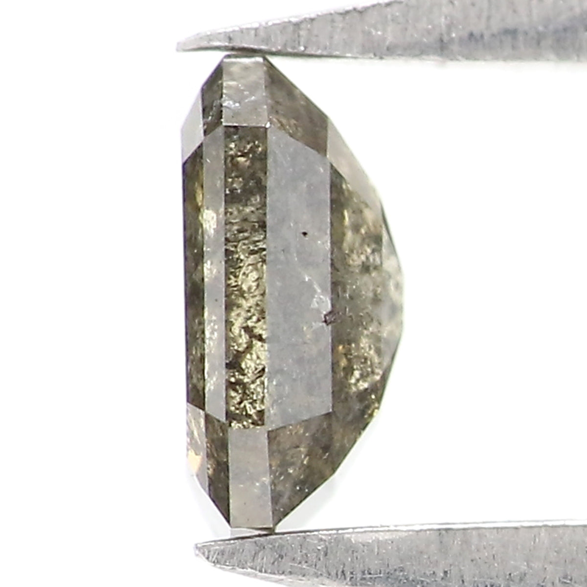 0.33 CT Natural Loose Emerald Shape Diamond Salt And Pepper Emerald Diamond 4.50 MM Natural Black Grey Color Emerald Rose Cut Diamond KQ2589
