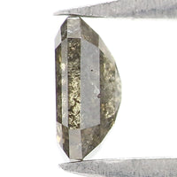 Natural Loose Emerald Salt And Pepper Diamond Black Grey Color 0.33 CT 4.51 MM Emerald Shape Rose Cut Diamond KR2589