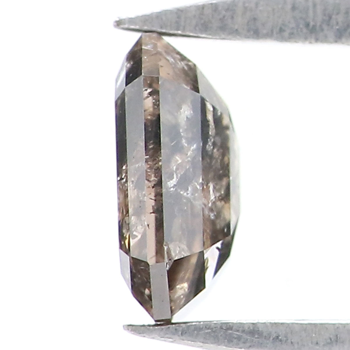 0.35 CT Natural Loose Emerald Shape Diamond Salt And Pepper Emerald Diamond 4.85 MM Natural Black Grey Color Emerald Rose Cut Diamond KQ2564